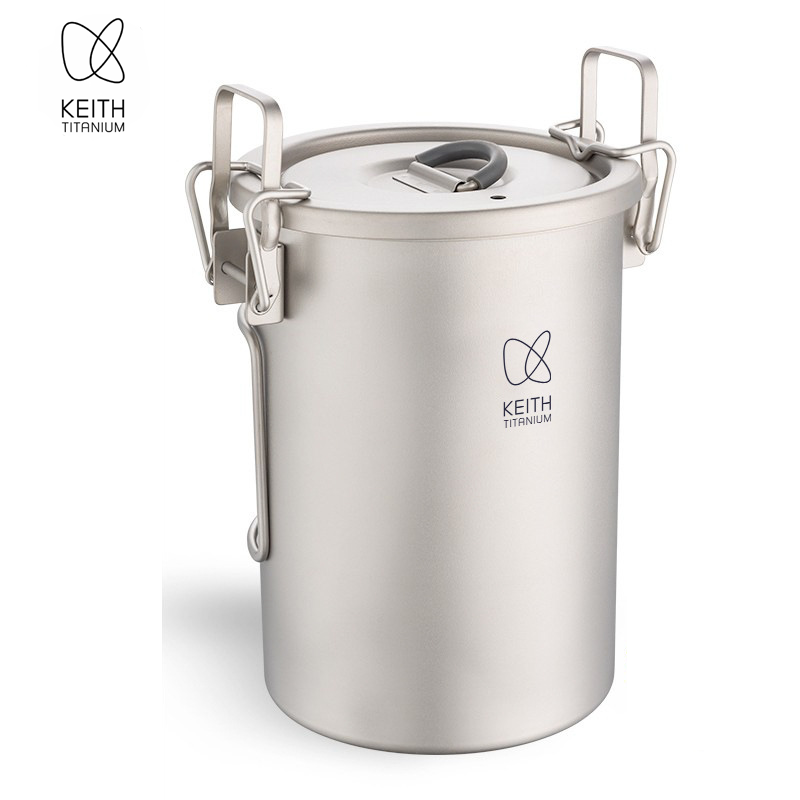 Camp Cooking Set - KEITH Pure Titanium Rijstkoker, 900ml Ultralichte
