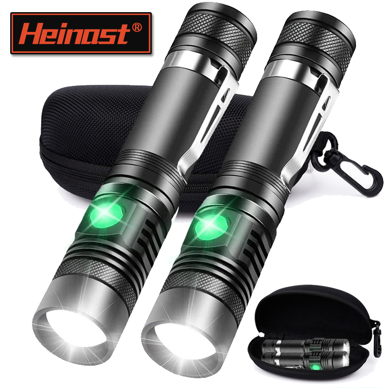 Headlamp - Oplaadbare T6 Handzaklamp Gebruik 18650 Zoom