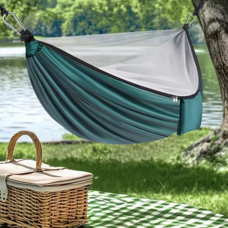 Outdoor Camping Hammock - Outdoor muggenwerende hangmat, draagbare parachutestof, camping-schommel