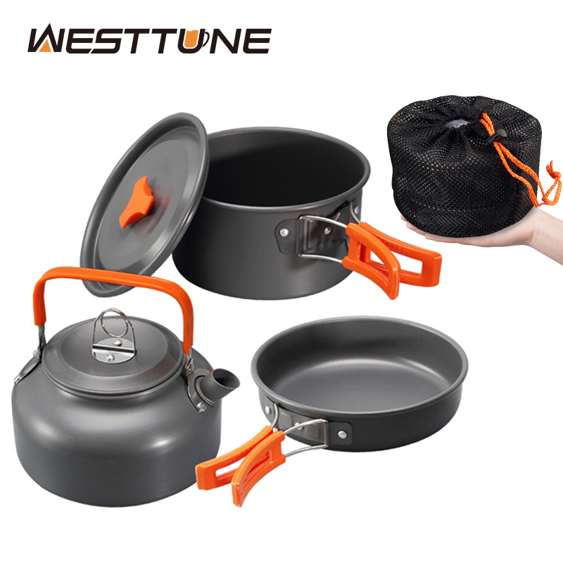 Camp Cooking Set - WESTTUNE Camping Kookgerei Kit Aluminium Outdoor