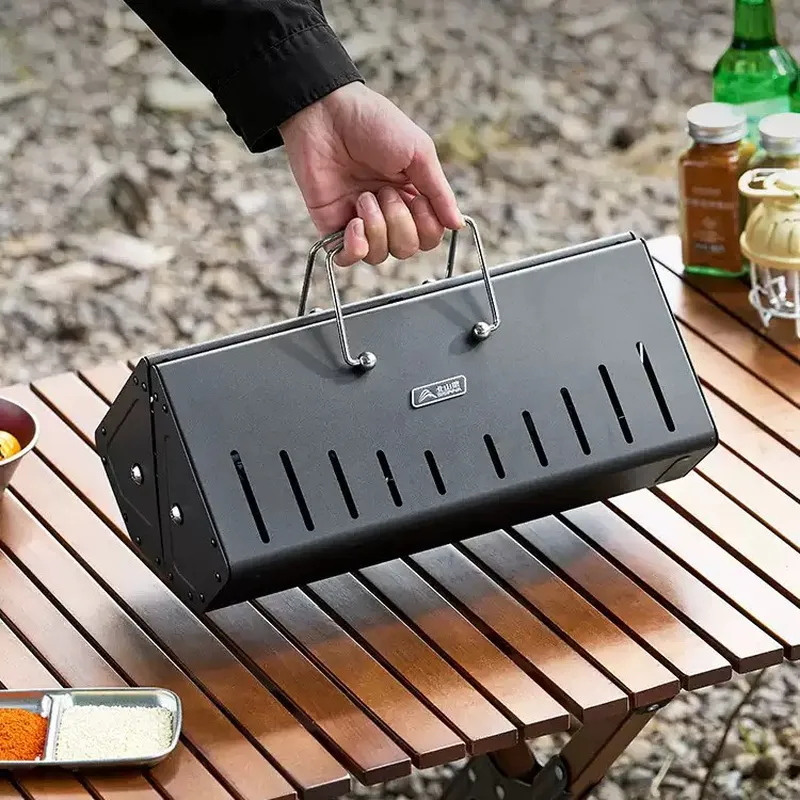 Outdoor Camping Stove - Draagbare, opvouwbare houtskoolbarbecue, rookvrije desktopkachel voor