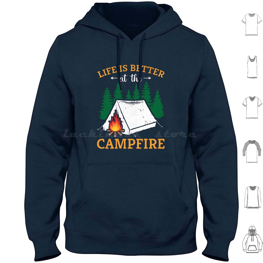 Outdoor Camping Quotes - Grappig kampvuur-citaat Vakantie Cool Campfire Hoodie