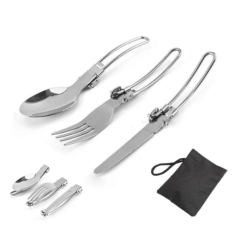 Outdoor Camping Glamping Share - 1-10PCS Opvouwbare campingvorken en lepels Set