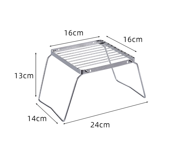 Camp Cooking Set - Outdoor roestvrijstalen fornuishouder, camping, draagbaar, opvouwbaar,