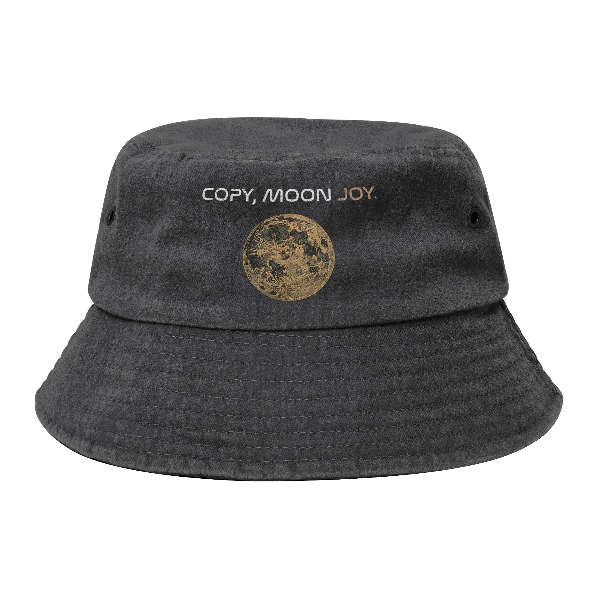 Outdoor Camping Quotes - Retro Copy Moon Joy Bucket Hat