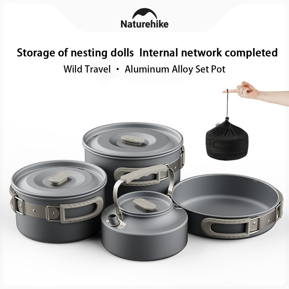 Camp Cooking Set - Naturehike Outdoor Pot Set, Camping Kookuitrusting,