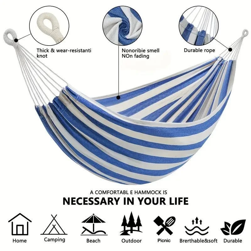 Canvas hangmat zonder houten s - Outdoor Camping Hammock recensie en prijs