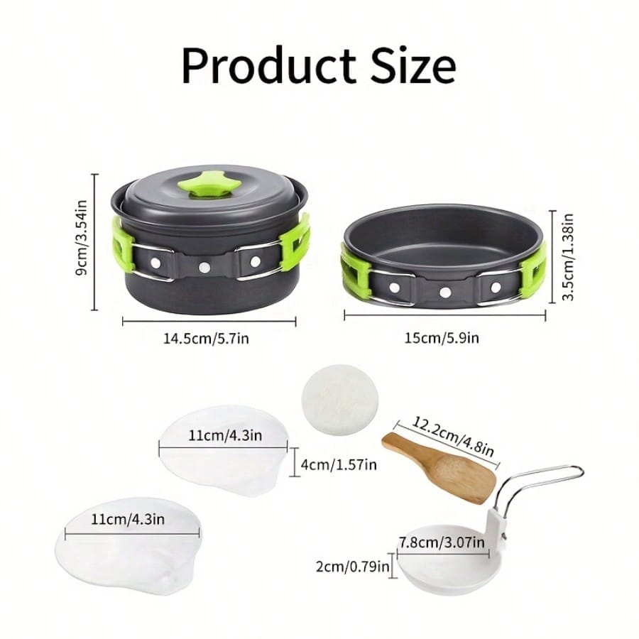 Camping kookset: draagbaar ser - Camp Cooking Set recensie en prijs