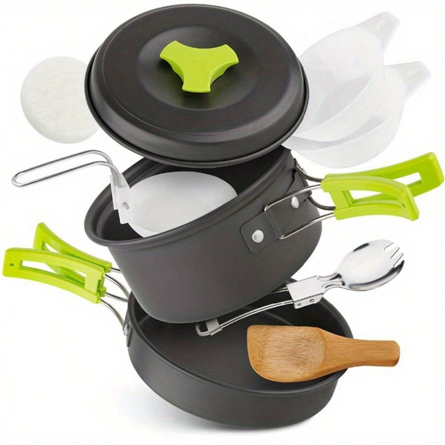 Camping kookset: draagbaar ser - Camp Cooking Set recensie en prijs