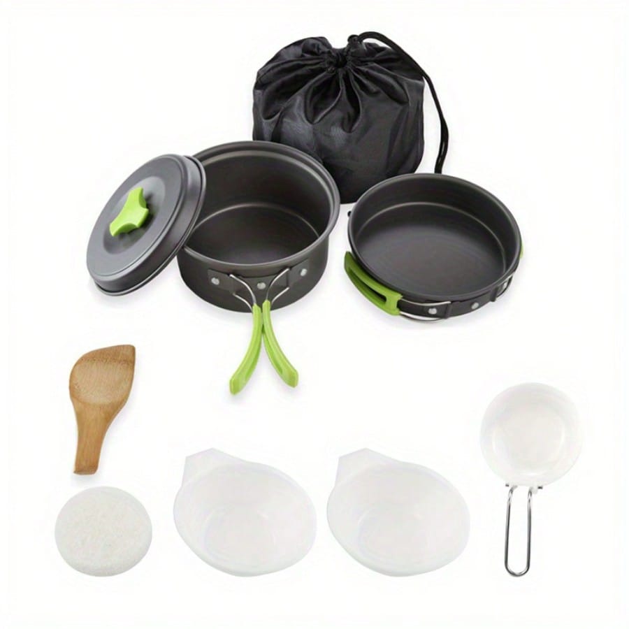 Camping kookset: draagbaar ser - Camp Cooking Set recensie en prijs