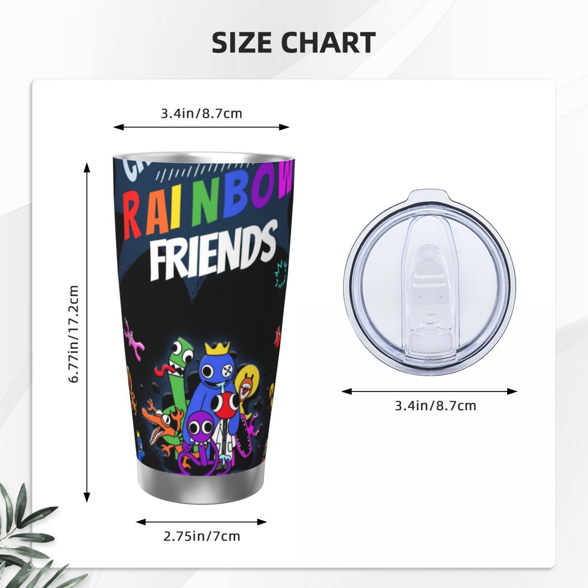 R-Rainbow-Friends 20oz RVS Geï - Vacuum Insulated Flask recensie en prijs