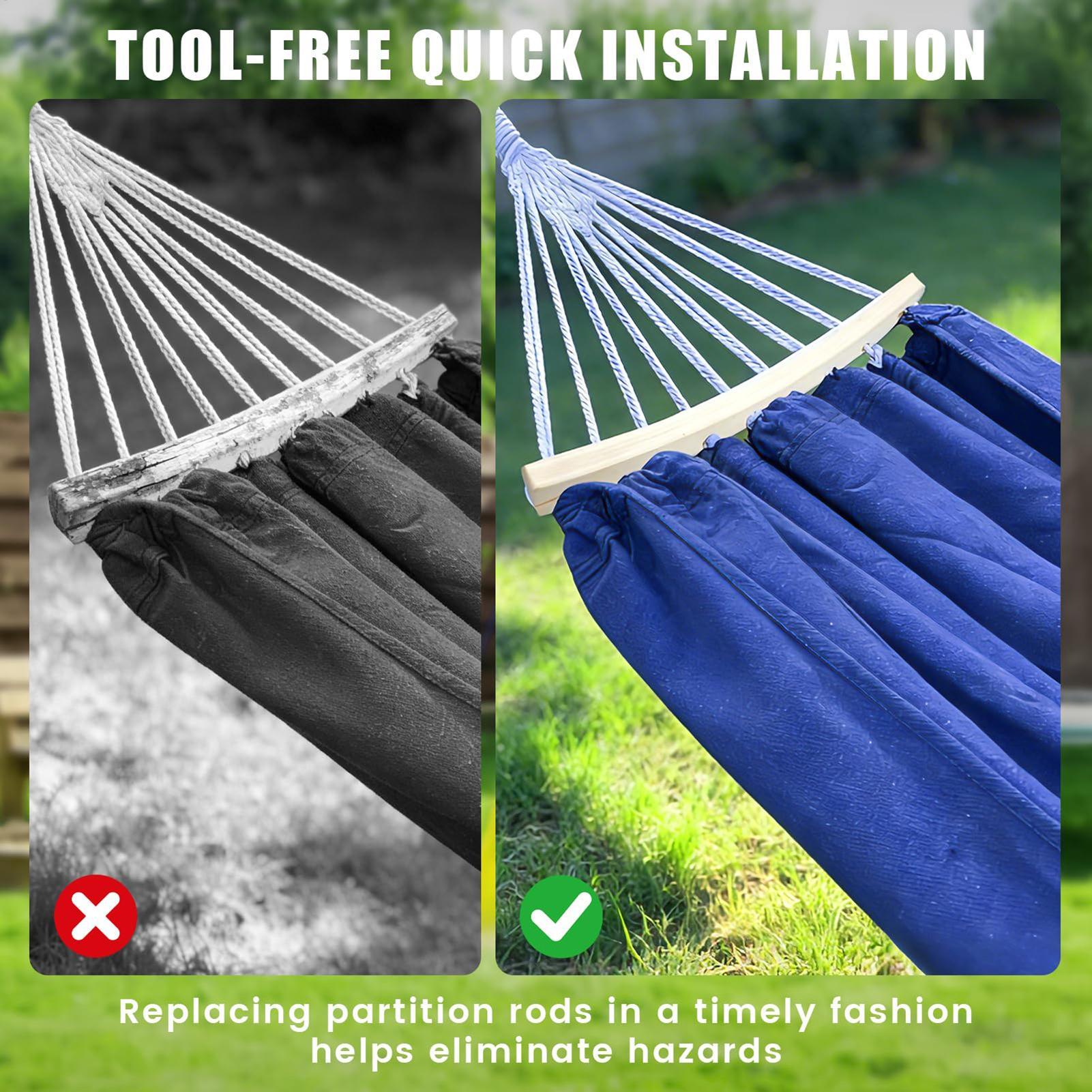 2 Stuks 10-Hole Houten Hangmat - Outdoor Camping Hammock recensie en prijs
