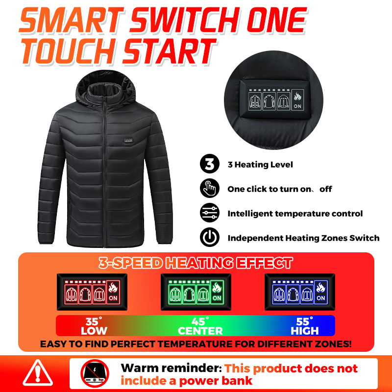 Verwarmde jas met 26 verwarmin - Outdoor Camping In Winter recensie en prijs