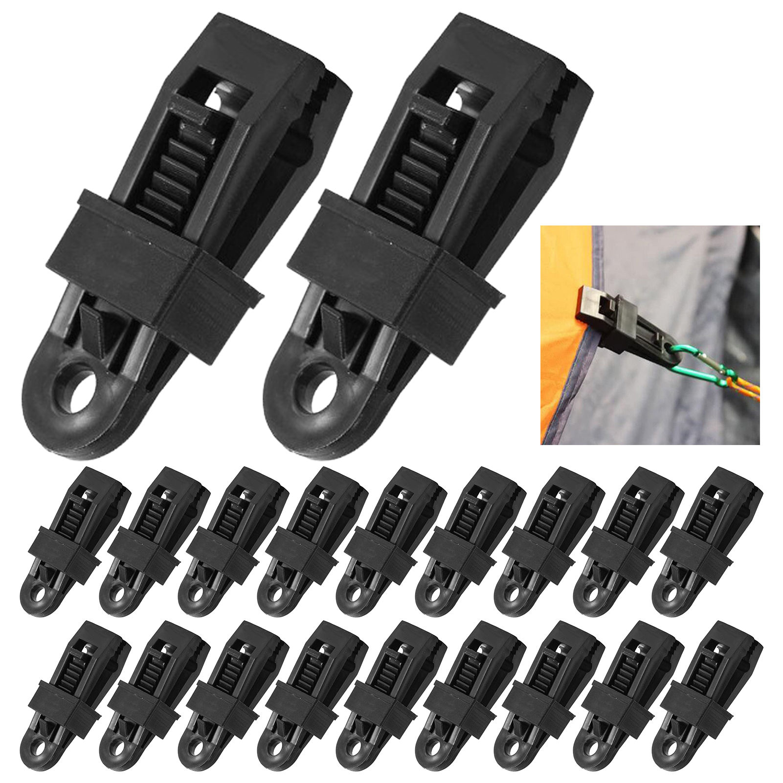 20 Stuks Stevige Tent Clips Vo - Outdoor Camping Tarp recensie en prijs
