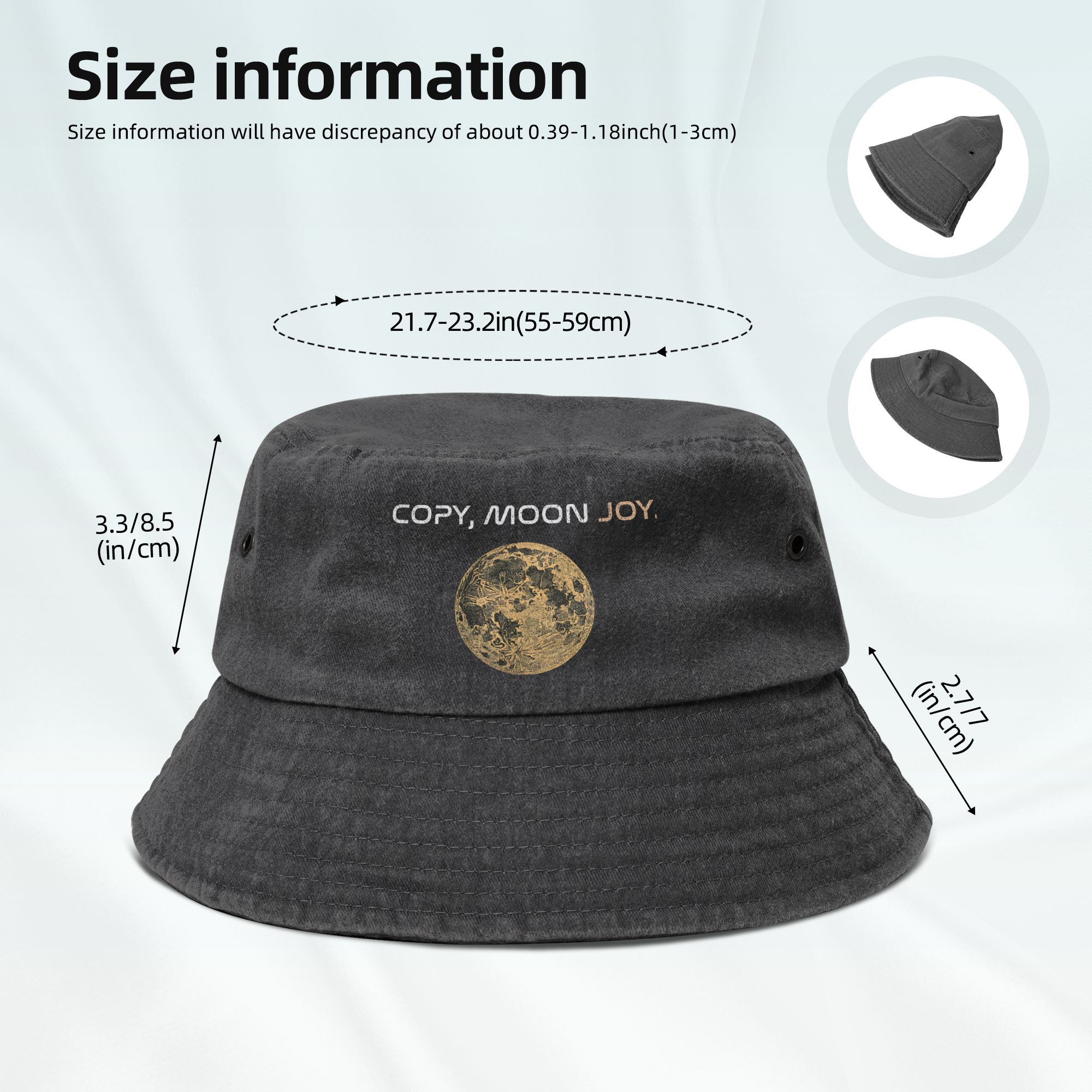 Retro Copy Moon Joy Bucket Hat - Outdoor Camping Quotes recensie en prijs